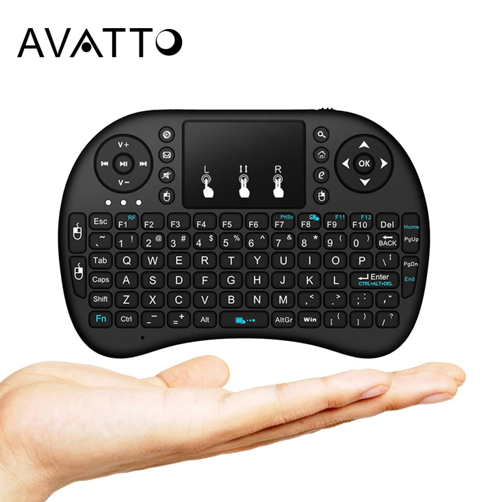 [AVATTO] недорогая беспроводная мини клавиатура i8 на иврите русском английском 2 4