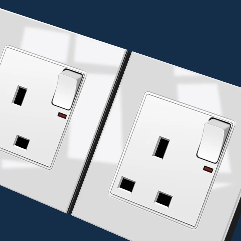 Белый пластиковый модуль 43diy стеклянная панель искусственная ТВ Сетевая розетка