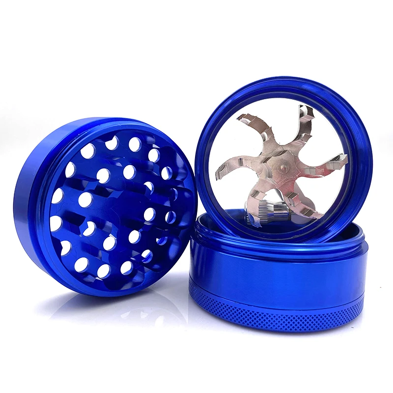 Рукоятка для измельчения табака 4-слойная цинковый сплав диаметр 63 мм аксессуары