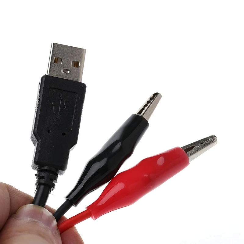 Медные зажимы типа крокодил с проводом Штекерный USB разъем испытательные выводы