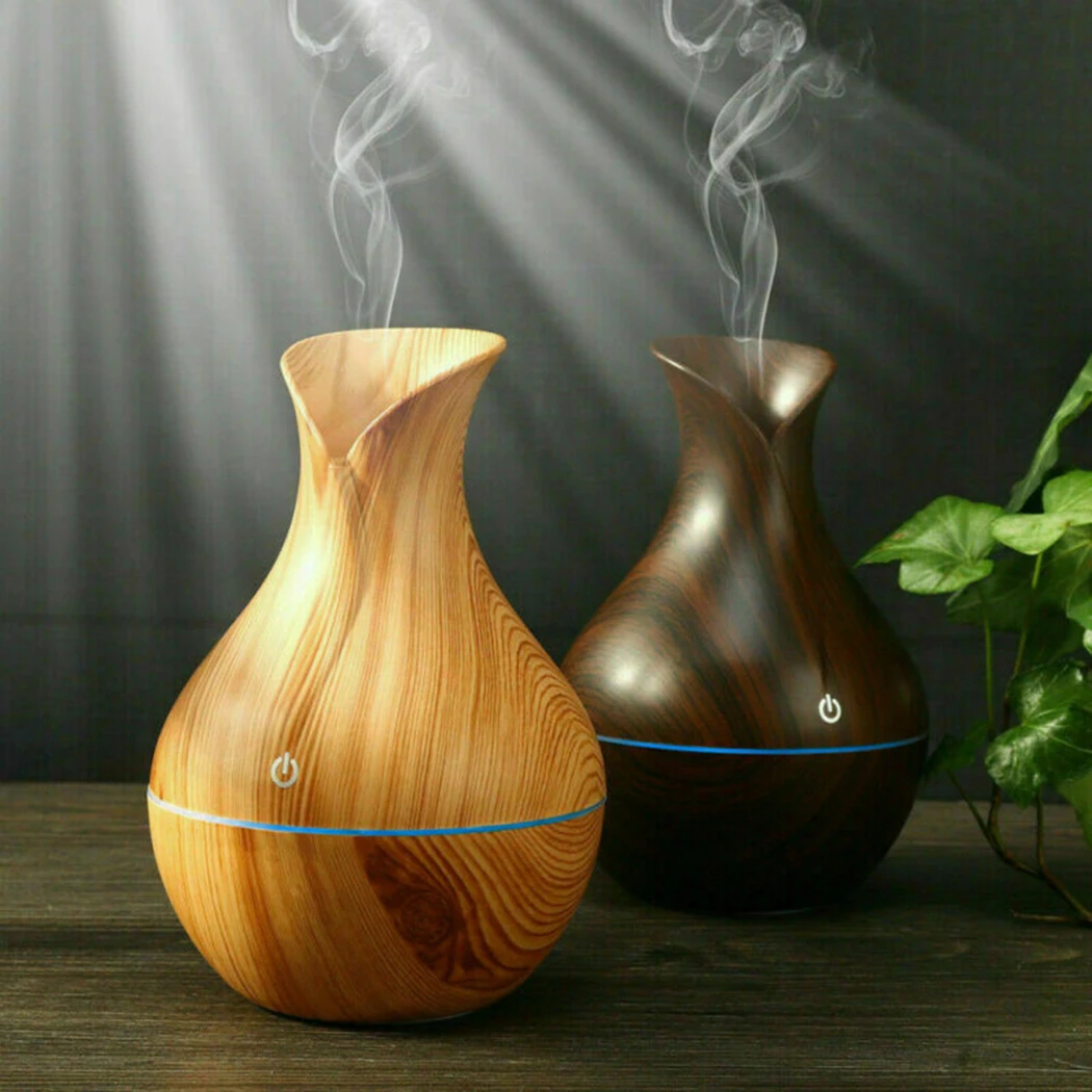 

Ultrasonic Humidifier LED Aromatherapy Air 130ML Wood grain Ultra-quiet