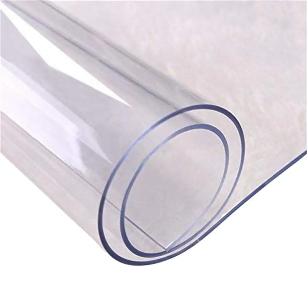 

Waterproof PVC Tablecloth Transparent Heat-resistant Table Cloth Cover Mat Kitchen Oil-proof desktop Glass Soft Cloth