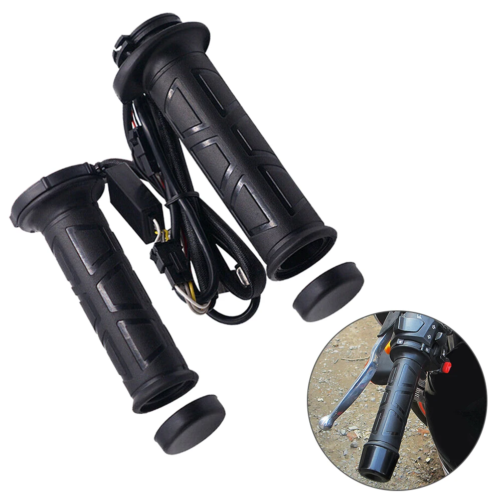

2pcs 12V Motorcycle Electric Heated Handle Multi-speed Adjustable Heating Grips