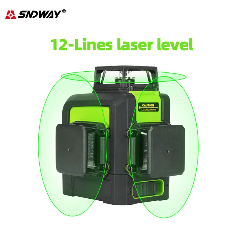 

SNDWAY Laser Level 12-Line Green Laser Leveling Projection Line For Home Decoration Vertical and Horizontal Laser Level