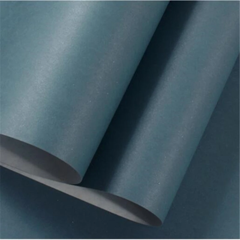 Wellyu темно синие обои в скандинавском стиле серый синий чистый цвет современный