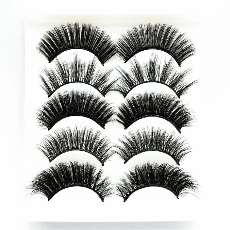

Five Pairs Of Fake Eyelashes Natural Thick Handmade Magnetic 3d Long Lasting Eyelash Makeup Tool To Extend Professional