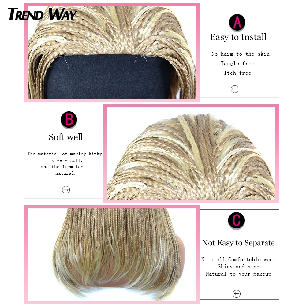 Косички с головной повязкой синтетические парики 18 дюймов плетение крючком