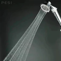 handheld shower head high pressure chrome 3 spary setting with onoff pause switch water saving adjustable luxury spa detachable