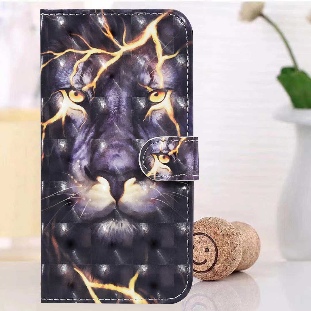 

Leather Flip Wallet Cover for Samsung Galaxy S21 Ultra S20 FE S10 Plus S10e Case Cute 3D Painted Etui Phone Protectine Bag