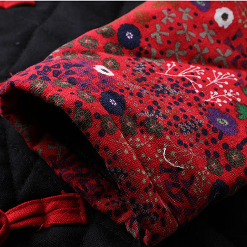2020 зимняя одежда для женщин китайский национальный стиль хлопок лен Ретро
