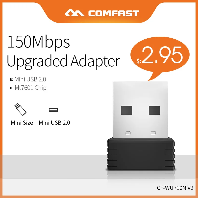 Внешняя беспроводная компьютерная сетевая карта COMFAST 150 Мбит/с 2 4 ГГц|Сетевые