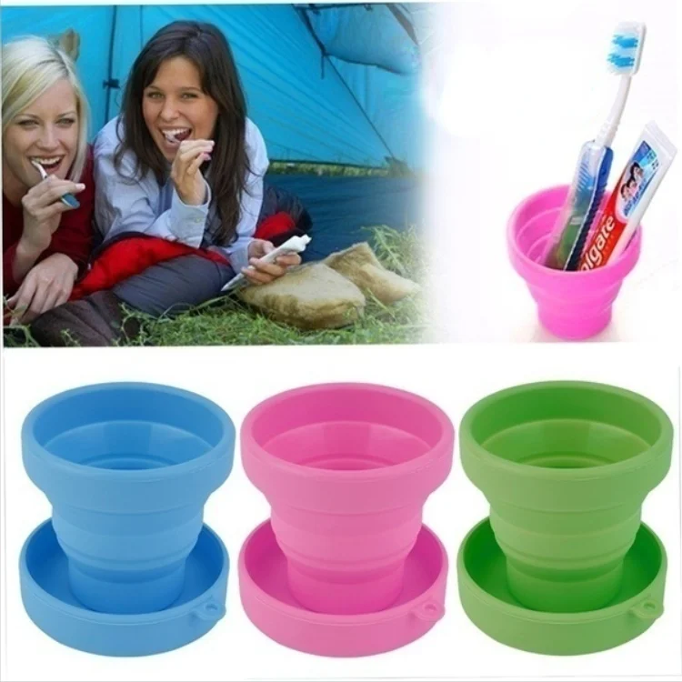 1pcsPortable Silicone Telescopic Drinking Collapsible Folding Cup Travel Camping wo0 |