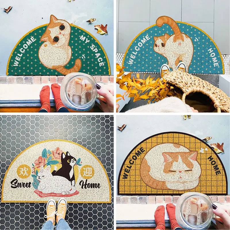 Нескользящий коврик с мультяшным котом и поросенком коврики для спальни