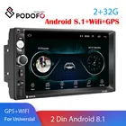 Автомобильный мультимедийный плеер Podofo, 2 Din, Android 8,1, радио, GPS, 7-дюймовый универсальный стерео 2DIN для Volkswagen, Nissan, Hyundai, Kia, toyota, LADA