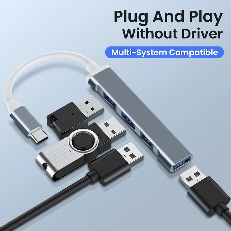 USB C док станция типа 4 порта разветвитель адаптер OTG 3 0 PD соединение мод/клавиатура