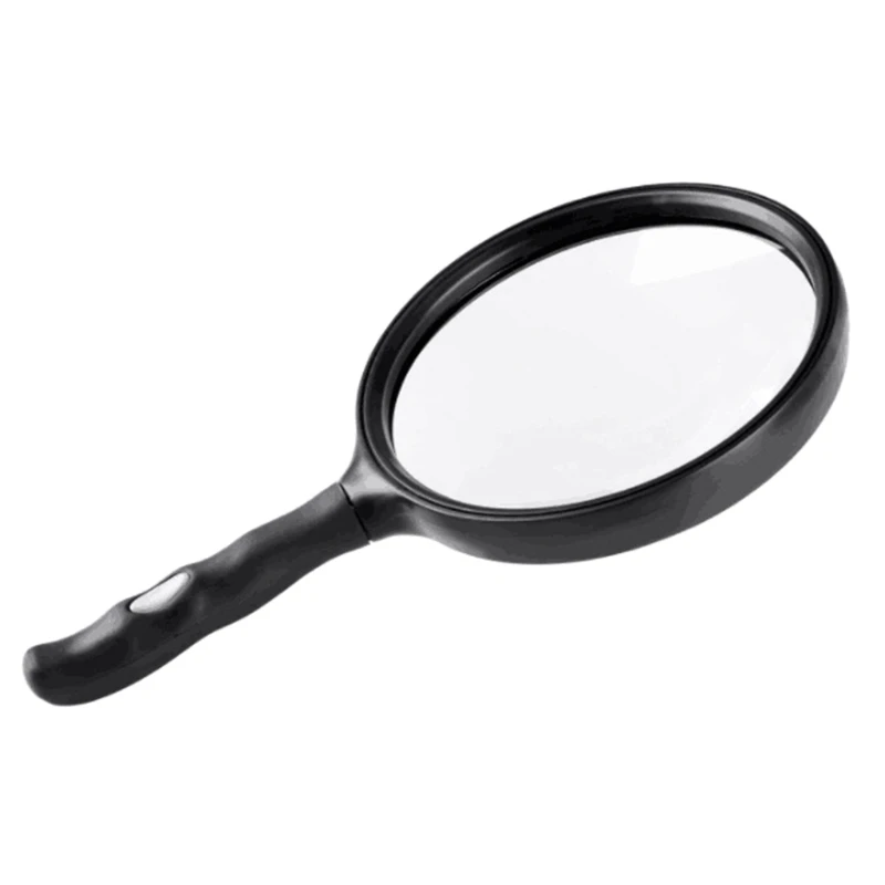 

130mm Large Lens Handheld Magnifier 2.5X Reading Newspaper Map Magnifying Glass Ergonomic Handle Loupe