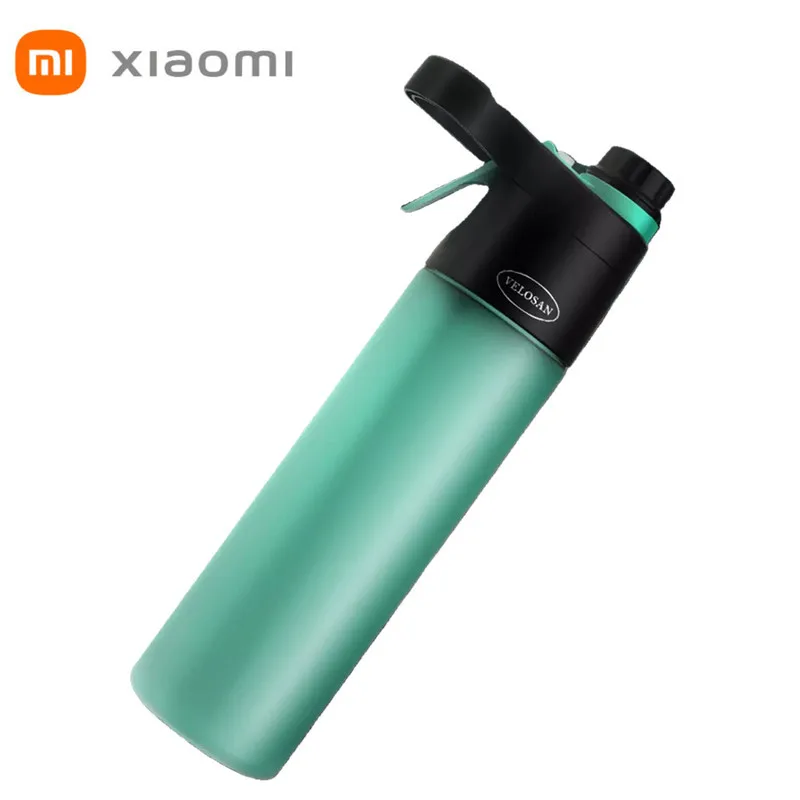 

Портативная Спортивная бутылка для воды Xiaomi VELOSAN с распылителем, 600 мл, из поликарбоната, с одним касанием, дорожная чашка с распылителем, инс...