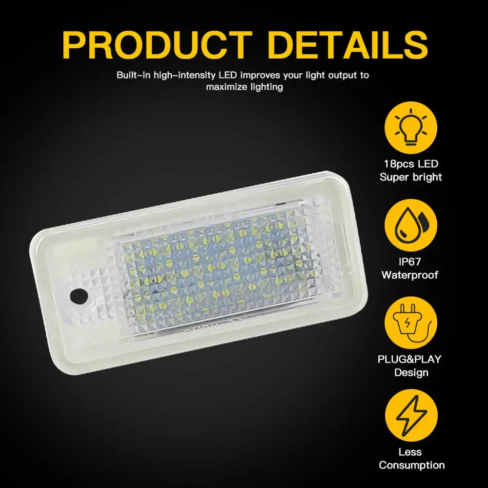 Светодиодный CANBUS без ошибок номерной знак светильник база лампы для Audi A6 C6 (4F) S6 A8