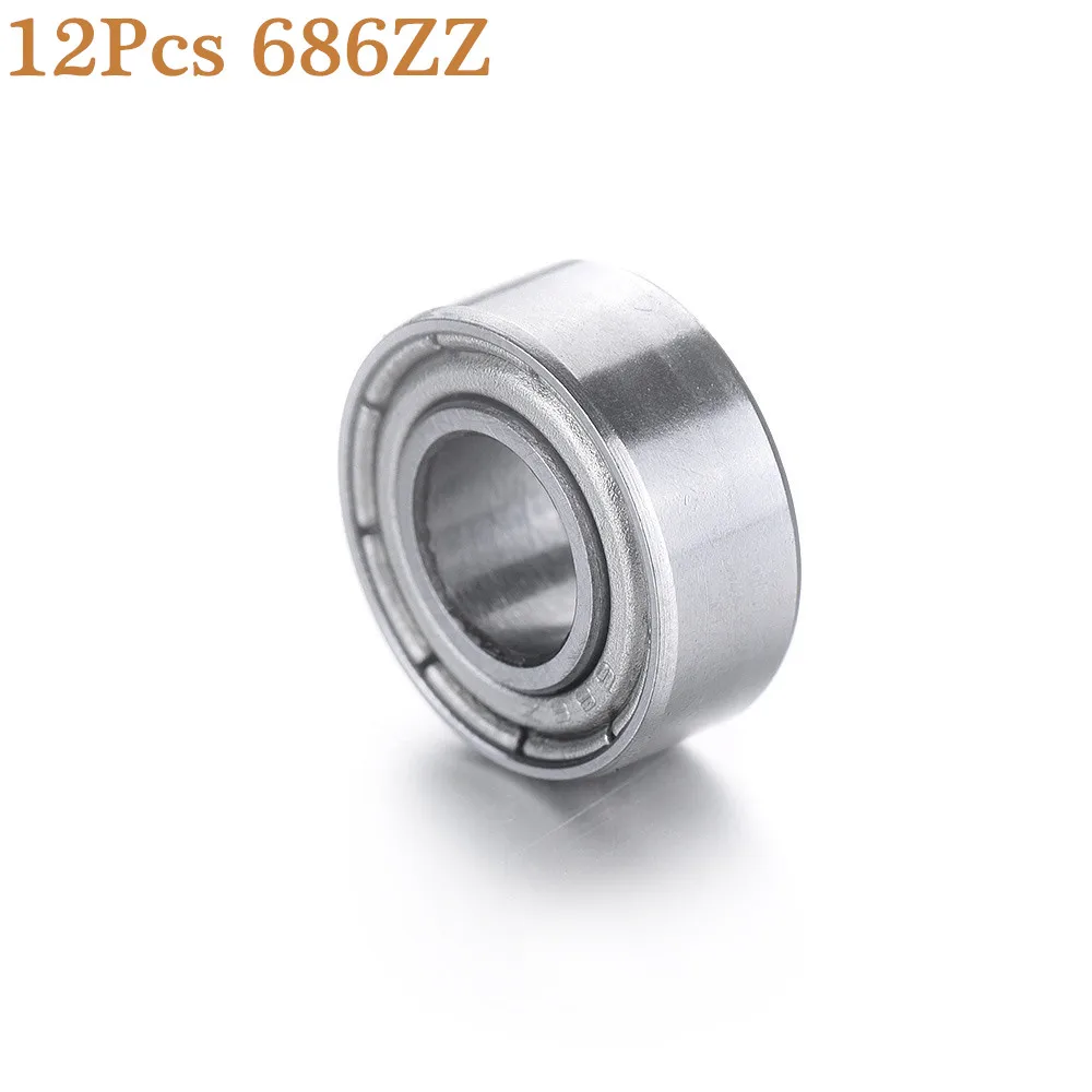 12 шт./лот высокое качество подшипник сталь 6*13*5 мм 686ZZ глубокий шаровой