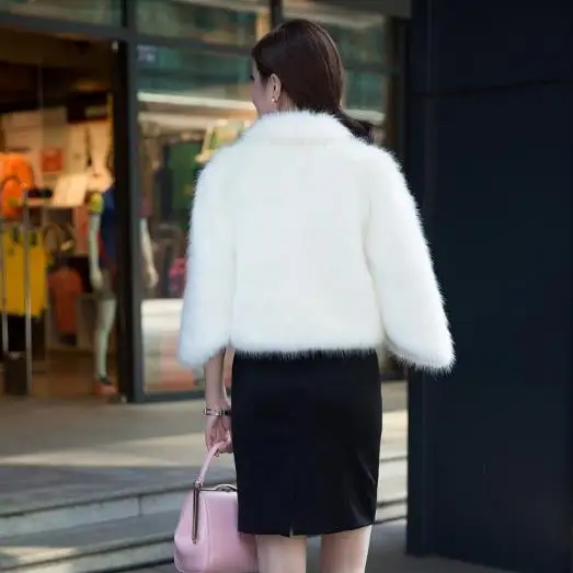 Меховые женские пальто 2020 сексуальные кожаные зимние из искусственного лисьего