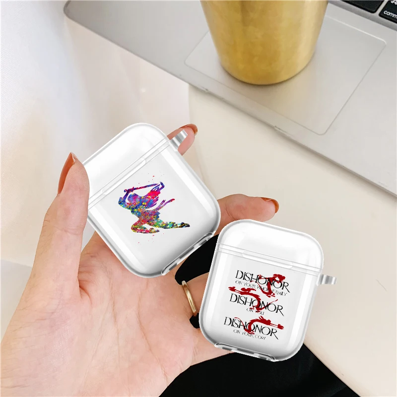 

Cartoon Anime Hua Mulan Clear Soft TPU Case For Apple Airpods 1 2 Wireless Earphone Accessories For Airpods Pro 3 Silicone Cover