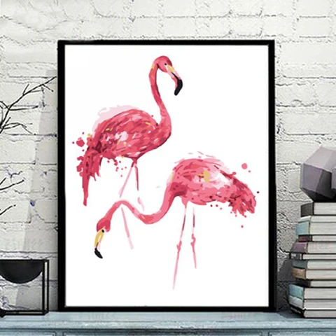 Красочные Безрамные Картины оленя DIY живопись по номерам картина маслом на