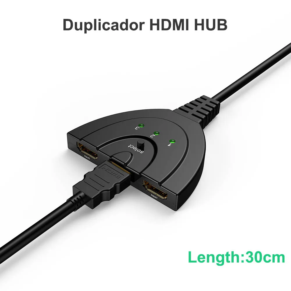 HDMI совместимый Коммутатор концентратор с 3 портами 1080P 3D коммутатор разделитель