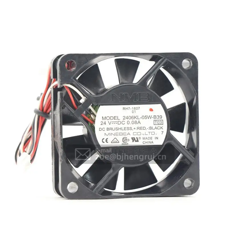 Новый оригинальный NMB 2406KL-05W-B39 24 В 0.08A 6 см инверторный охлаждающий вентилятор |
