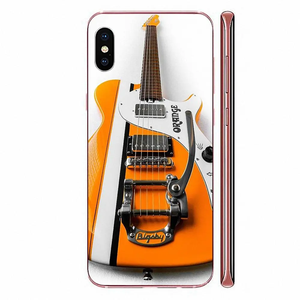 Электроусилитель оранжевого цвета для гитары Samsung Galaxy A51 A71 A81 A90 5G A91 A01 S11 S11E S20 Plus