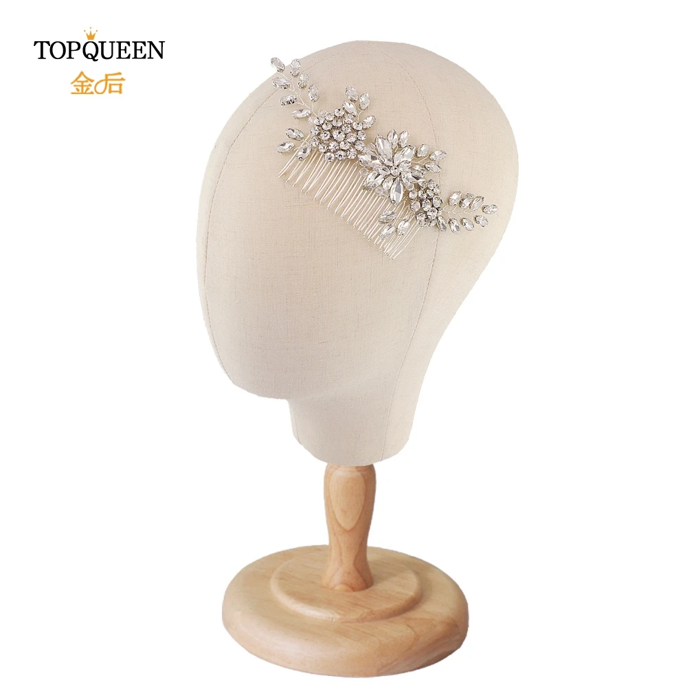 TOPQUEEN HP77 свадебная тиара свадебные гребни стразы свадебные аксессуары для волос свадебный головной убор свадебный гребень для волос