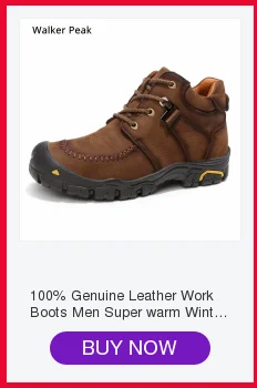 Winter Ankle Boots mens Genuine Leather Snow Boots Big Size 38-50 Outdoor Warm Winter Shoes for Men Anti-cold Boots Walker Peak