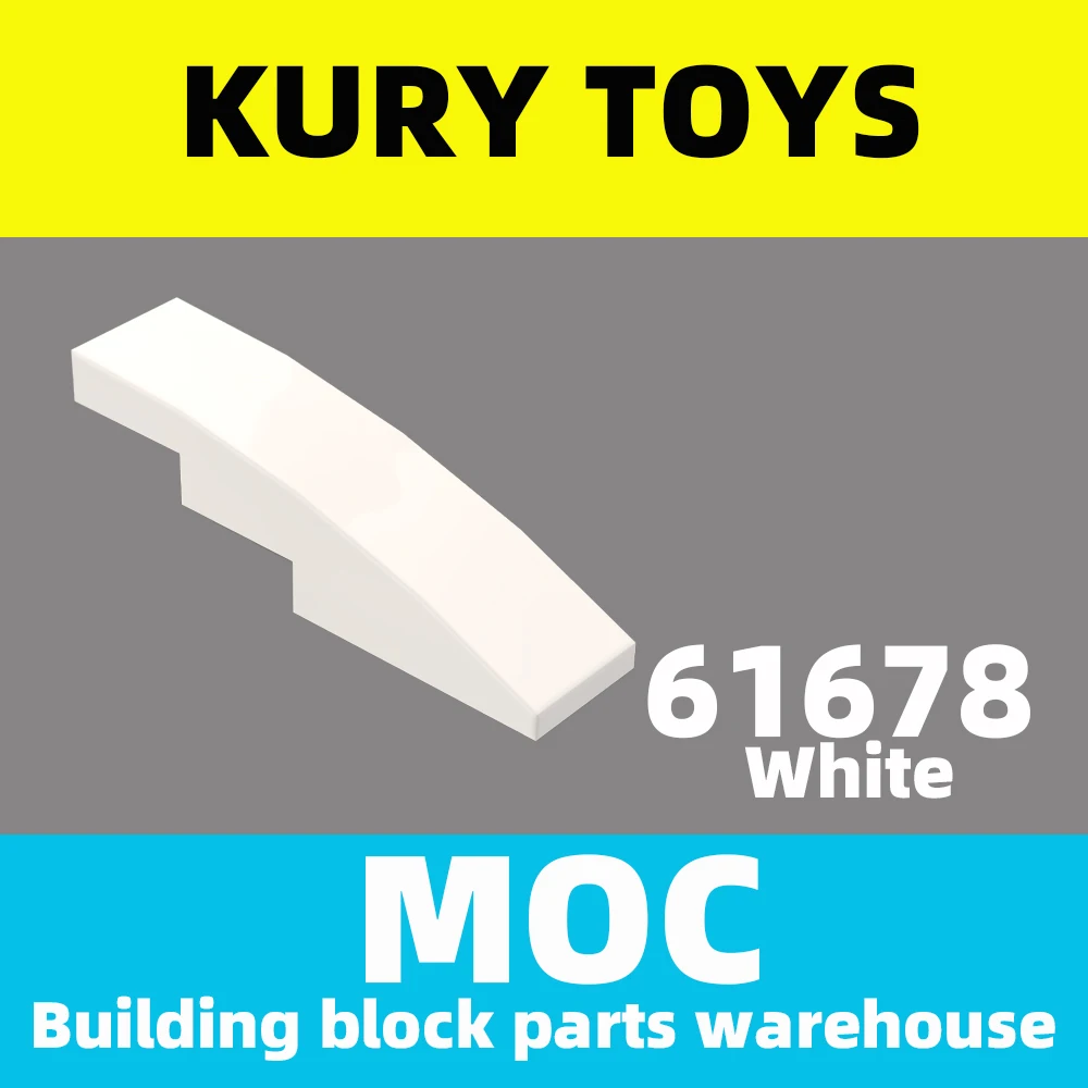 Kury Toys-piezas de bloques de construcci&oacute;n para pendiente, piezas de bloque curvado 4x1, MOC DIY para 61678, 100 Uds.-1