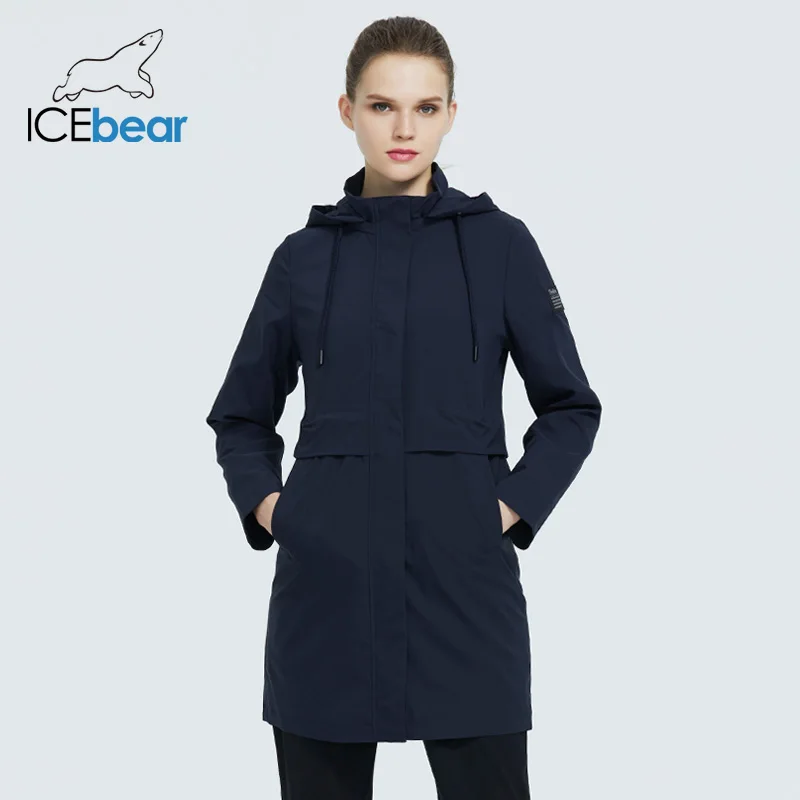 ICEbear 2021 модная женская ветровка высококачественный Женский тренчкот с капюшоном