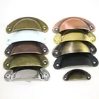 Винтажные металлические ручки для шкафов, магазин, ящик, дверная мебель, ретро, латунь, ручка в форме ракушки, домашний декор