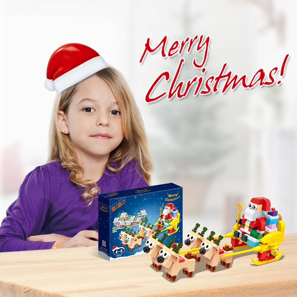 Рождественские игрушки-Конструкторы для детей с Санта-Клаусом | Игрушки и хобби
