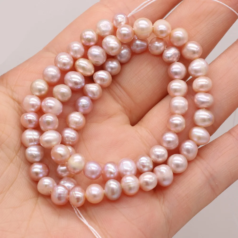 

Natural Pearl Beads Grade AA 5/6/7mm Round Loose Pearl Bead for Fashion Jewelry Making Necklace Bracelet Accessories