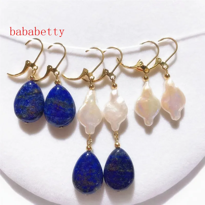 Сережки ручной работы простые сережки из пресной воды белого натурального