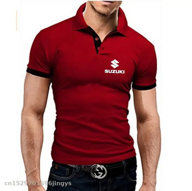 

2021 Motorcycl short sleeve Men's polo shirt summer High Quality for Tshirts Sports jerseys Top Tees Turn-down Collar Polo lkoik