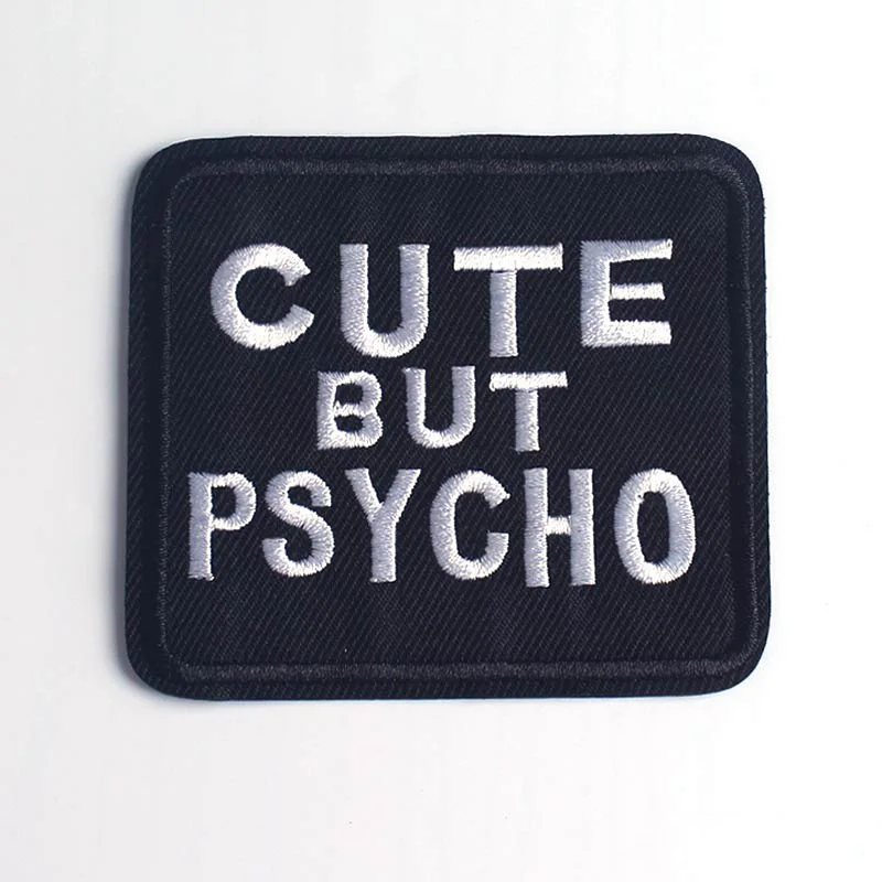 Нашивки с черно белым текстом для одежды нашивки вышивкой буквами аппликация