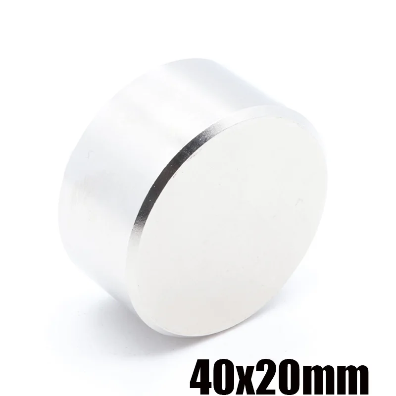 Супермощные Небольшие Круглые неодимовые магниты NdFeB 2 шт. 40x20 мм диаметр 40 x 20 N35