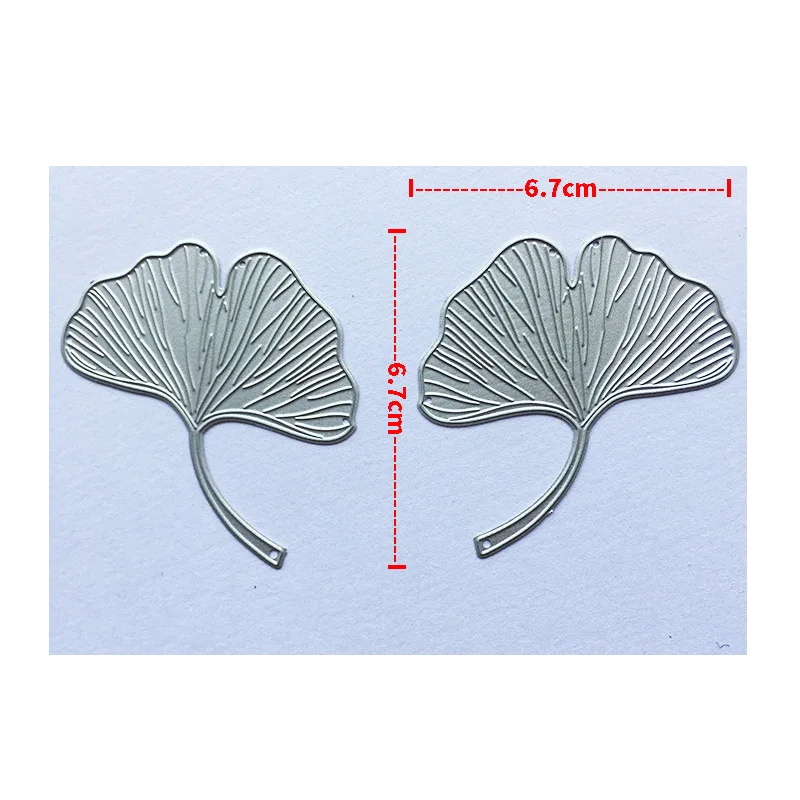 Металлические штампы Ginkgo с рамкой в виде листьев для скрапбукинга трафареты