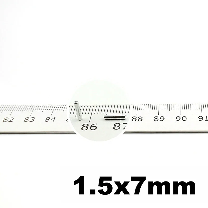 

Precision Micro Magnet Cylinder 1.5x7 mm Neodymium Sensor Magnets NdFeB Cylindrical Super Magnet 100pcs