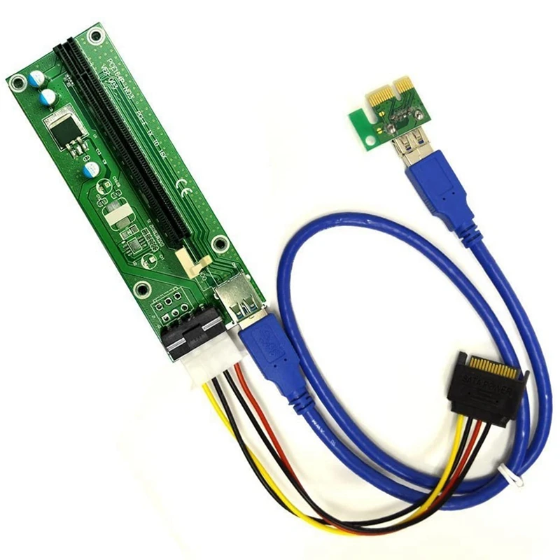 PCI Express 1X To16X платы адаптера SATA USB 3 0 15Pin-4Pin кабель | Компьютеры и офис