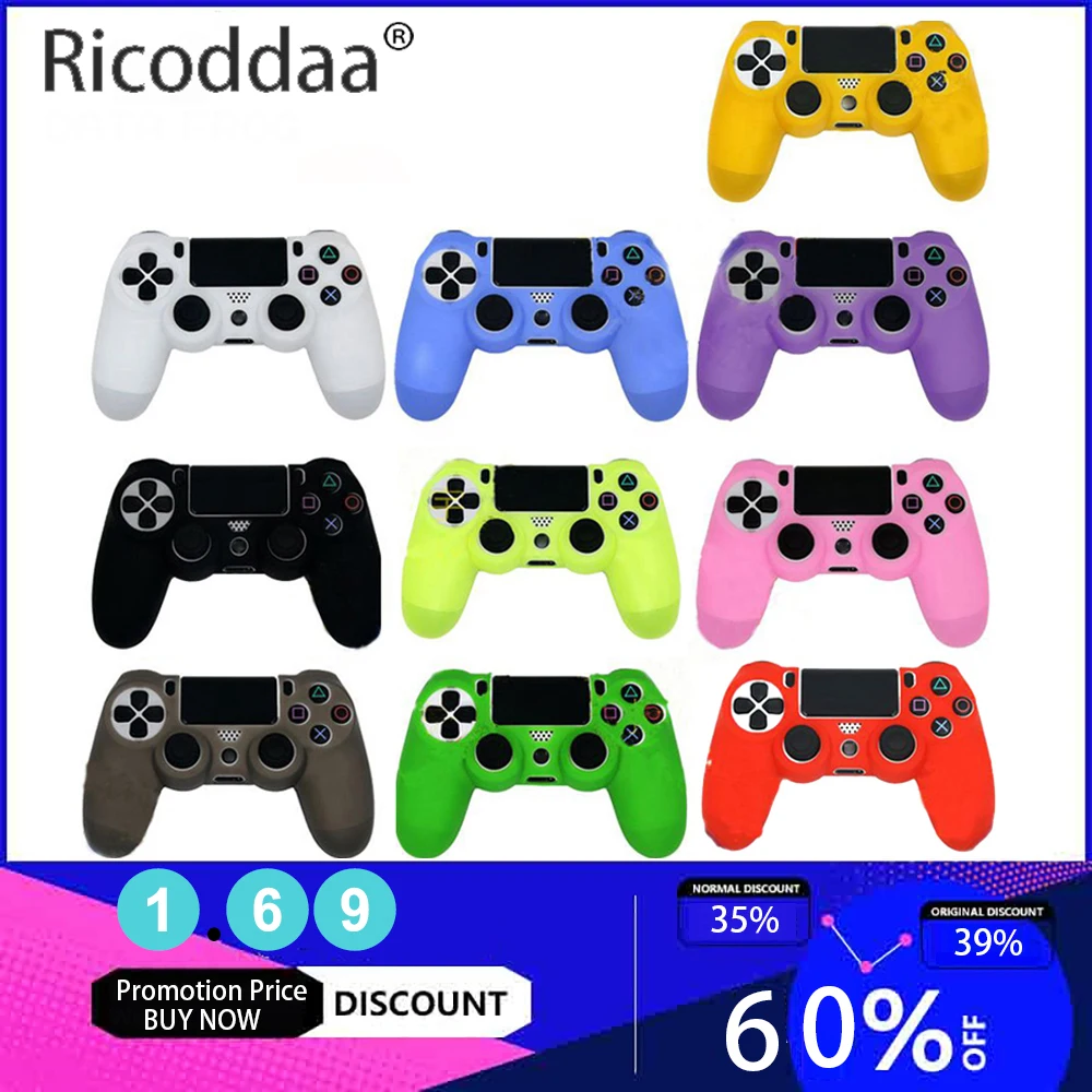 Чехол для контроллера PS4 Sony Playstation 4 Slim/Pro силиконовый мягкий гибкий гелевый