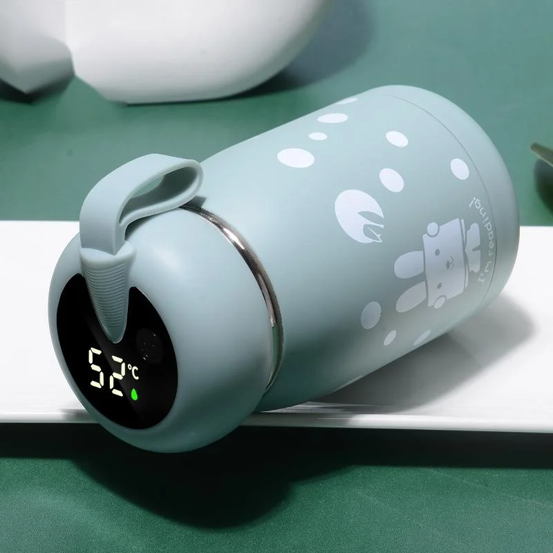 

Creative Smart Water Bottle Tea Drinking Bottle Stainless Steel Vacuum Thermos Mug Outdoor Travel Portable Drinkware For Kids