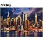 DIY 5d алмазная картина Нью-Йорк архитектура Алмазная мозаика Вышивка крестом полный квадратКруглый Алмаз Домашний Декор фотографии