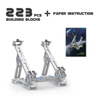 moc millenniuming stands for 75257 and 75105 support frame building block set spacecraft vertical bricks model stitching toy