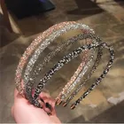 Ободок для волос Женский, с кристаллами, ручной работы, повязка на голову с жемчужным цветком