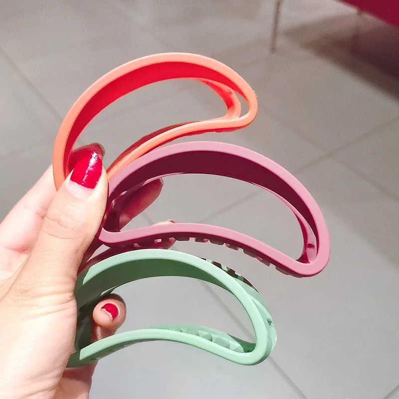 Женская заколка для волос большого размера акриловая однотонная женская Краб