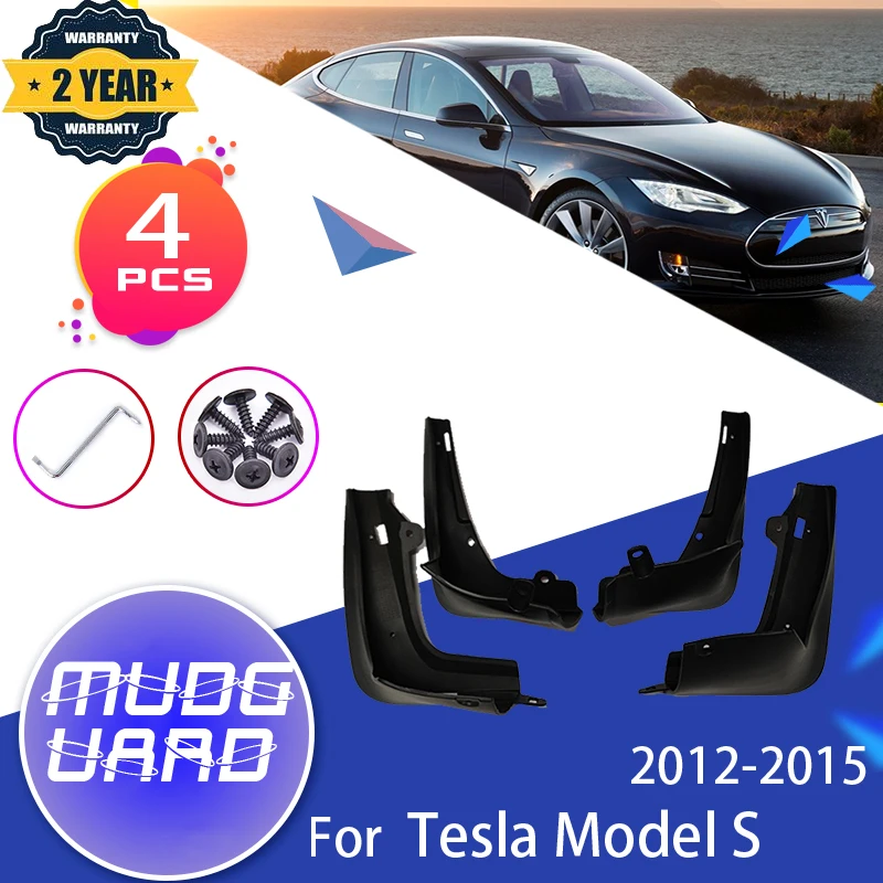 

Mudflap Mudguard Fender For Tesla Model S 2012 2013 2014 2015 Front Rear Wheels Splash Mud Guards Car Accessories